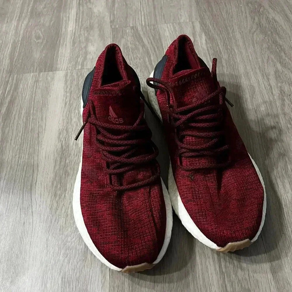 Men's Adidas Pureboost Size 10 Color Maroon - Picture 4 of 7